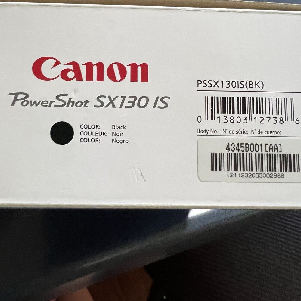 Canon PowerShot SX130 IS 12.1MP Digital Camera BUNDLE Box SD Card Tested Works - Picture 13 of 13